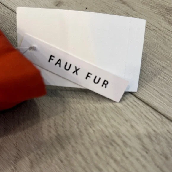 London Fog Men's Orange Puffer Jacket with Faux Fur Trim - Picture 9 of 13